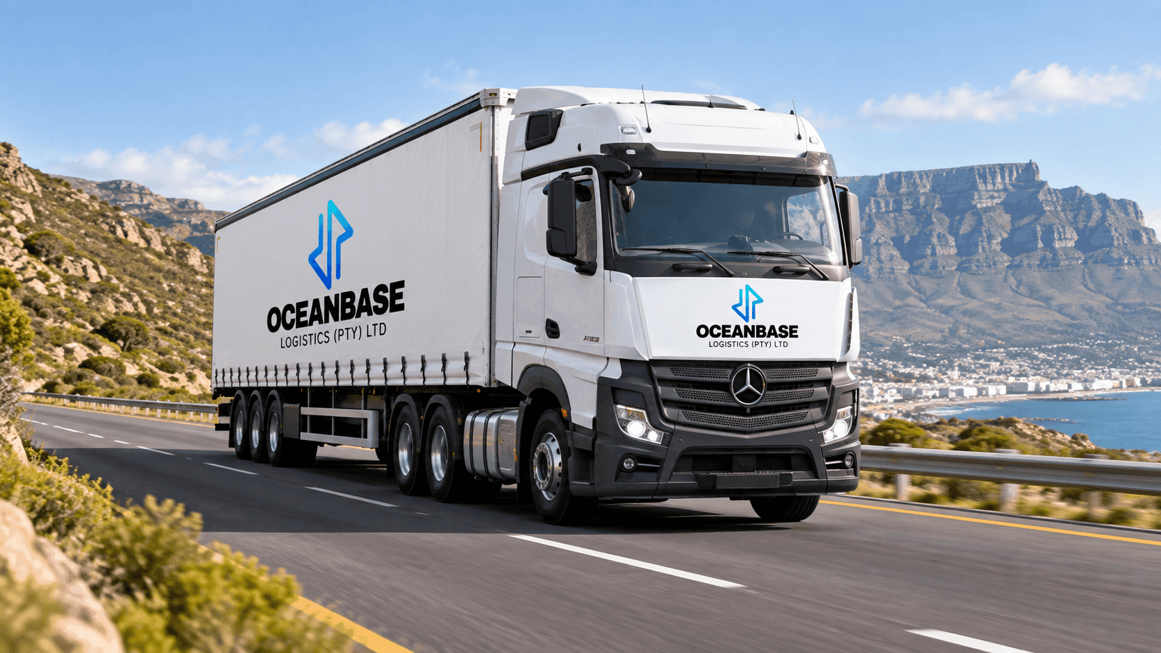 Truck travelling a regional route