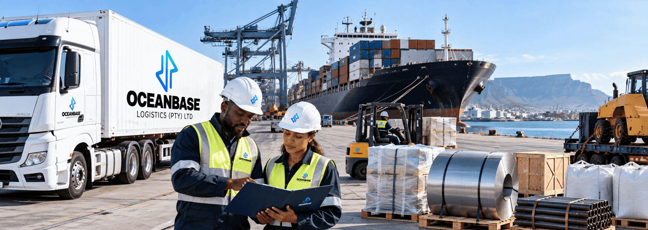 Cargo from multiple industries being prepared for transport