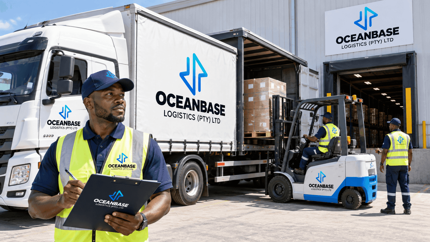 Goods receiving at a warehouse loading dock